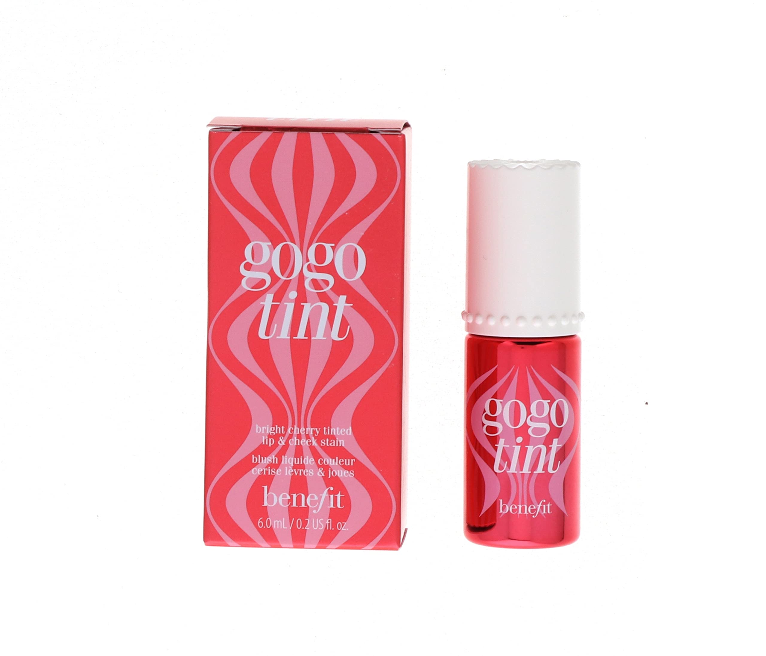 Benefit Gogo Tint Bright Cherry Lip & Cheek Stain, 0.2 fl oz – Bright, Lasting Color