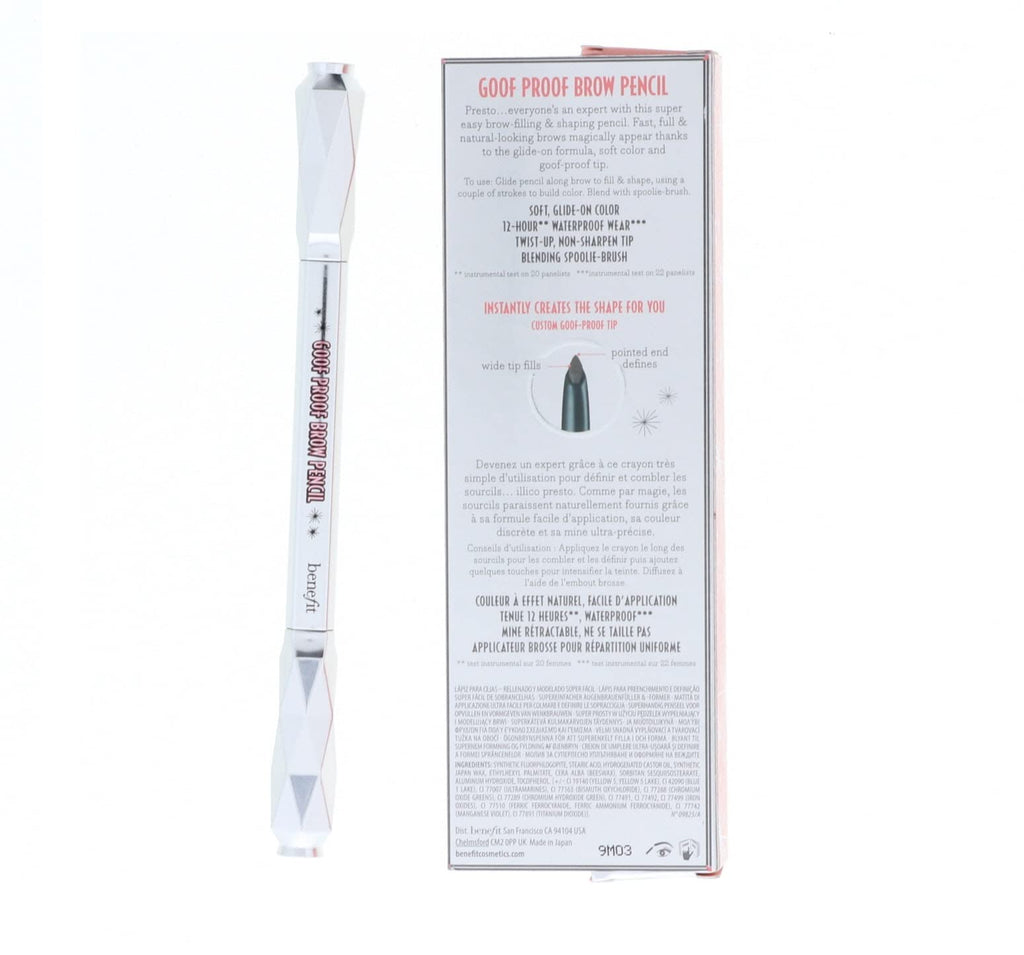 Benefit Goof Proof Brow Pencil DLX 0.01 oz — Shade 03 Medium | Easy Shape & Fill