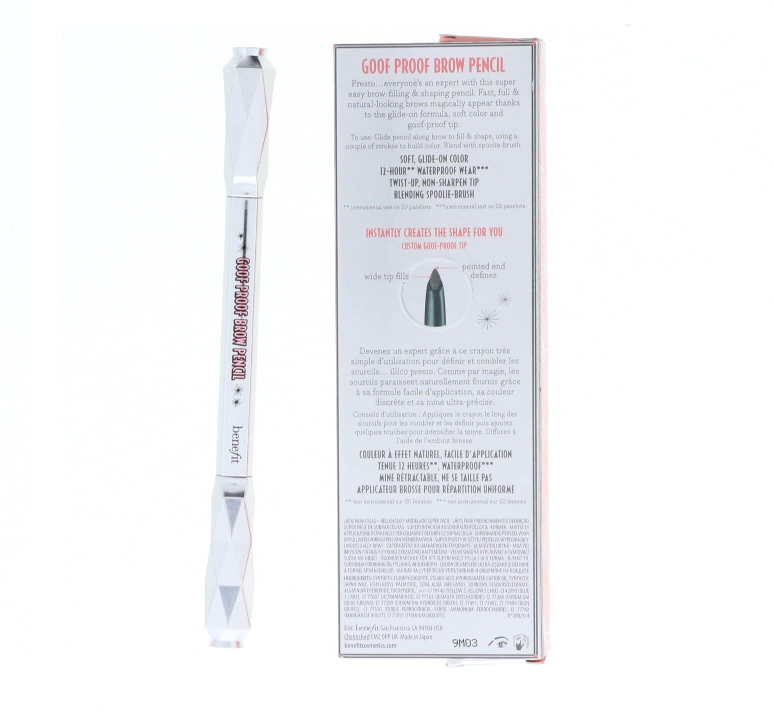 Benefit Goof Proof Brow Pencil DLX 0.01 oz — Shade 03 Medium | Easy Shape & Fill