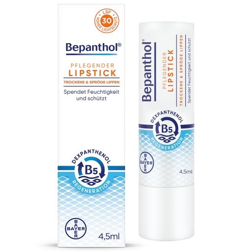 Bepanthol Lipstick with Dexpanthenol, SPF 30 & Vitamin E – Moisturizing Lip Care 4.5 g