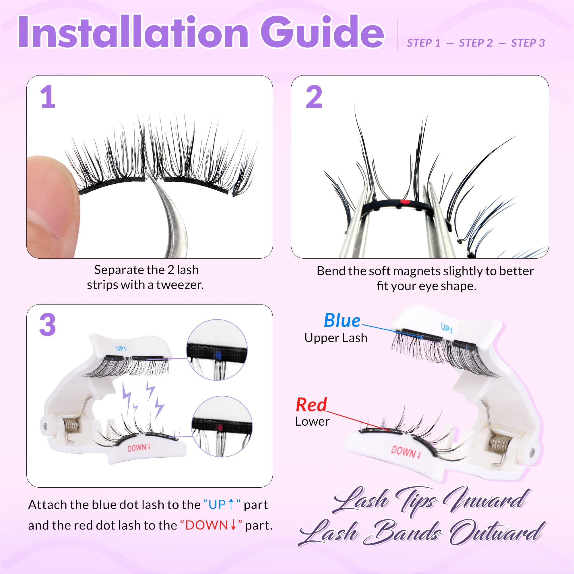 Bepholan CS100 Soft Magnetic Lashes – Glue-Free, Reusable with Applicator
