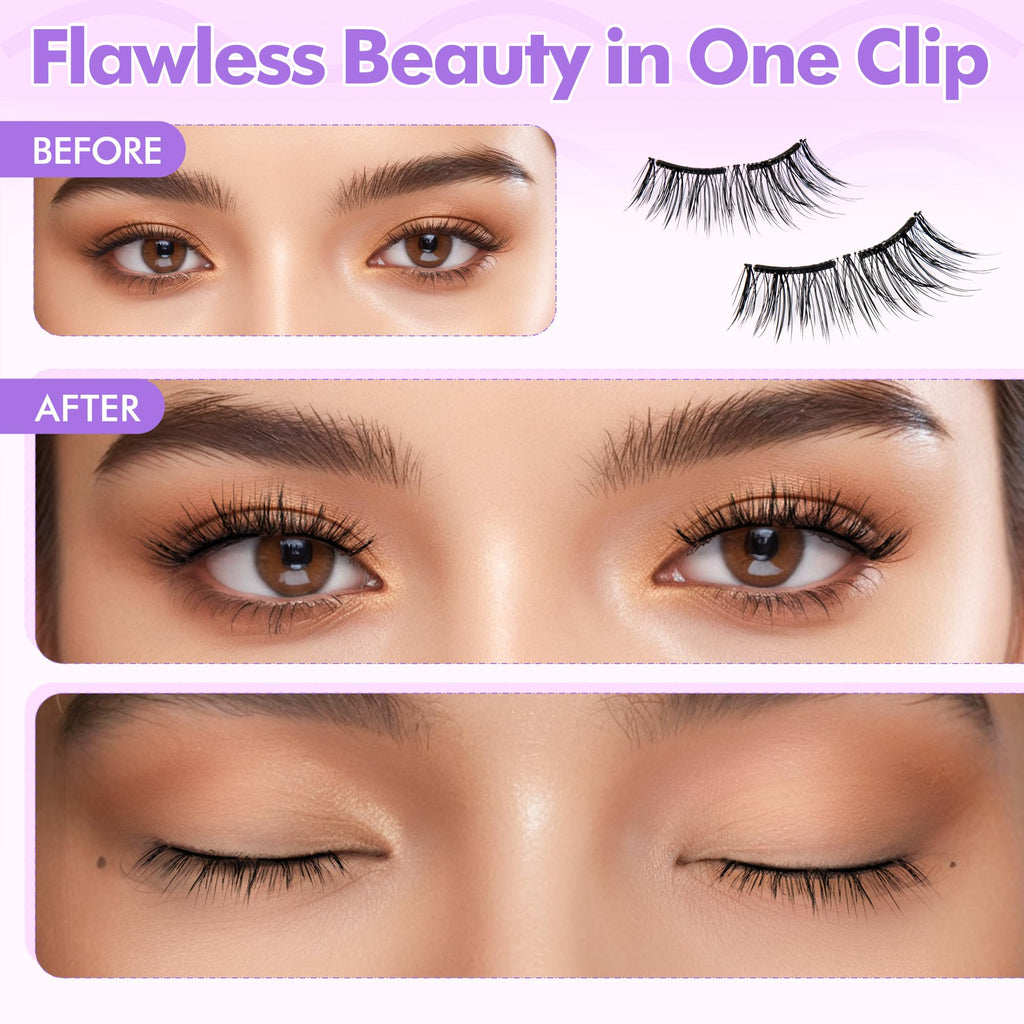 Bepholan CS100 Soft Magnetic Lashes – Glue-Free, Reusable with Applicator