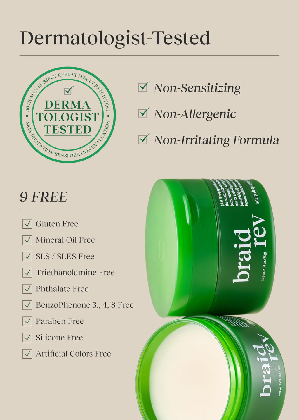 Bephor Braid Rev Scalp Sleeping Oil Balm – 3-in-1 Korean Scalp Treatment | 2.65 oz