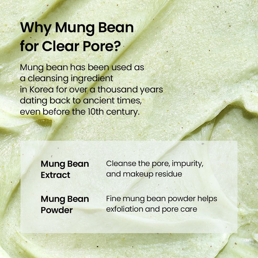 Beplain Mung Bean pH-Balanced Cleansing Foam – Fragrance-Free, Non-Comedogenic, 80ml | Korean Skincare