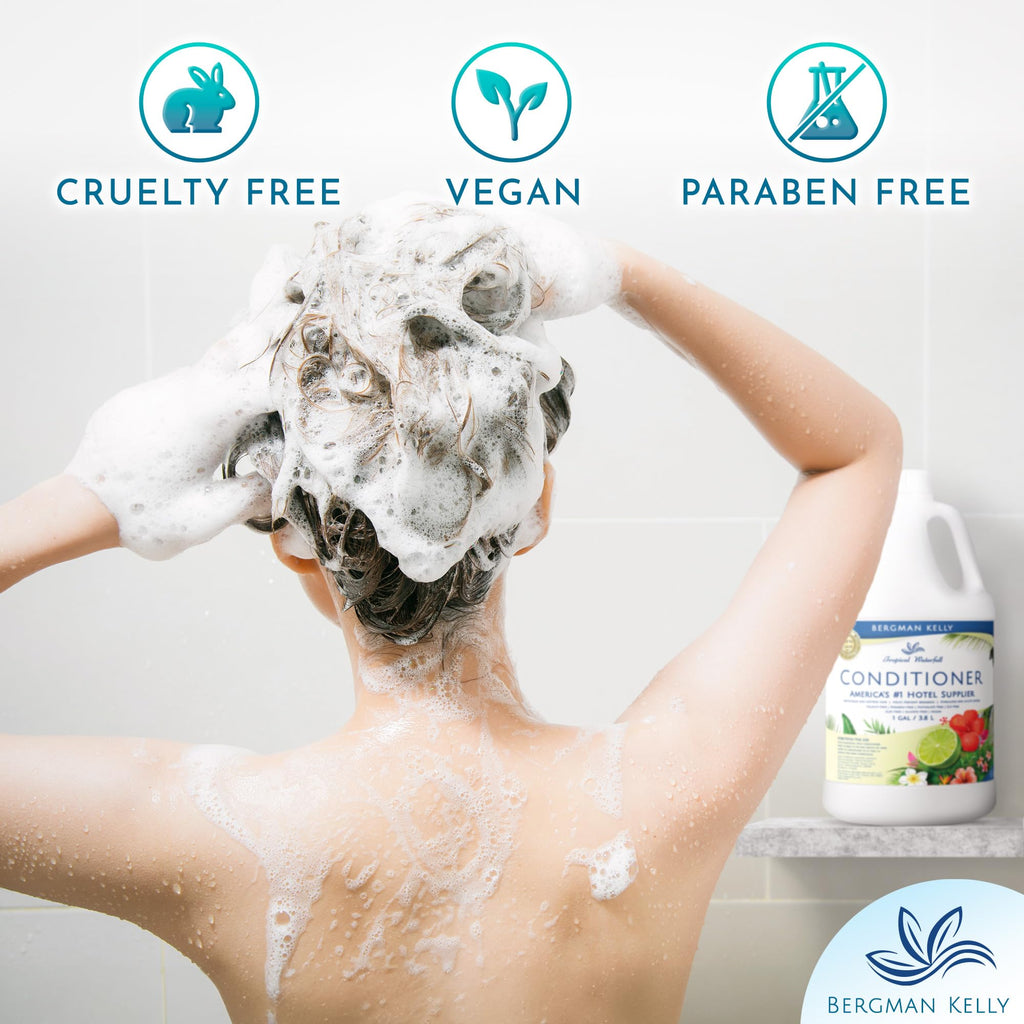 BERGMAN KELLY Conditioner Refill 128 fl oz – Tropical Waterfall Scent – Bulk Hotel Amenities