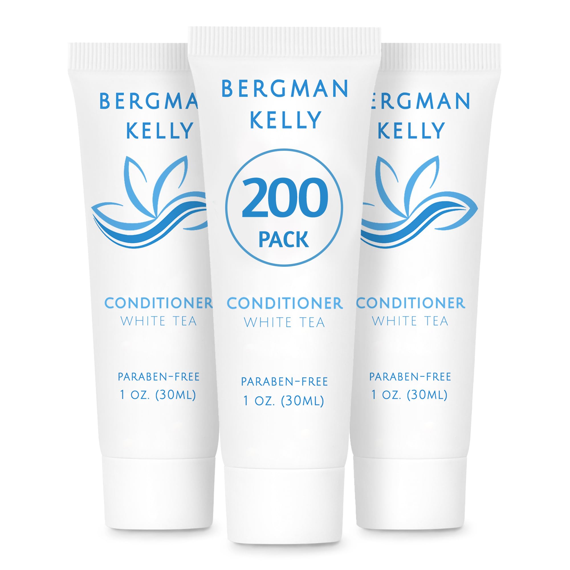 BERGMAN KELLY Hotel Conditioner – White Tea Scent, 1 oz, 200-Pack Travel Size Amenities