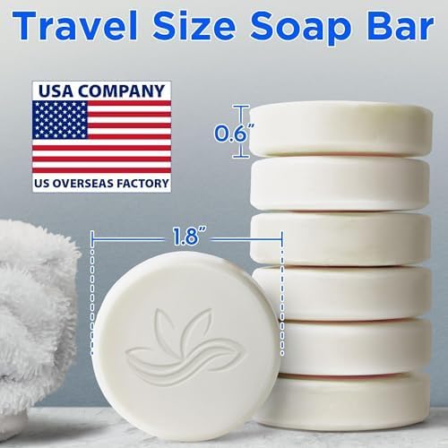 BERGMAN KELLY White Tea Hotel Soap Bars, 1 oz, 100 Pack – Travel Size Bulk Amenities