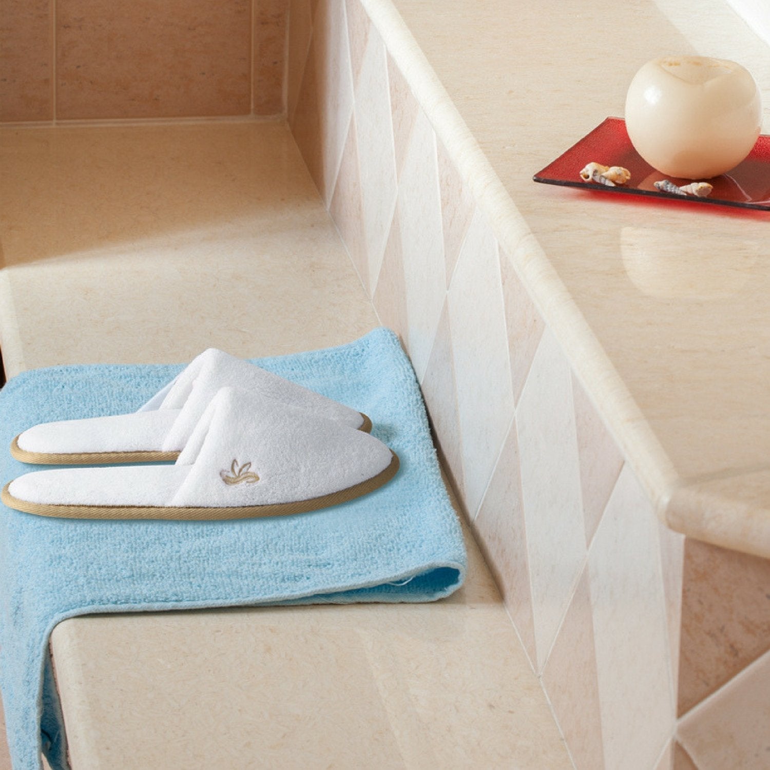 BERGMAN KELLY Spa Slippers - Disposable Indoor Slippers for Hotels, Travel & Home