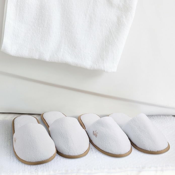 BERGMAN KELLY Spa Slippers - Disposable Indoor Slippers for Hotels, Travel & Home