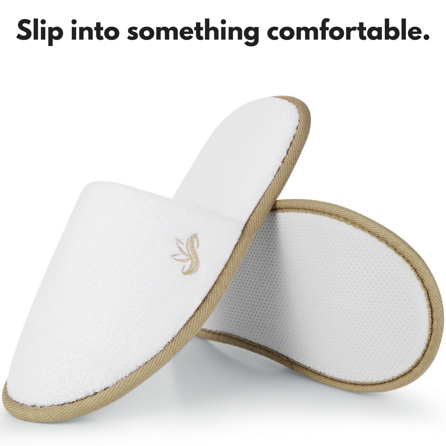 BERGMAN KELLY Spa Slippers - Disposable Indoor Slippers for Hotels, Travel & Home