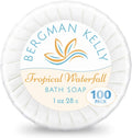 BERGMAN KELLY Tropical Waterfall Hotel Soap Bars Bulk 100 Pack, 1 oz, Individually Wrapped