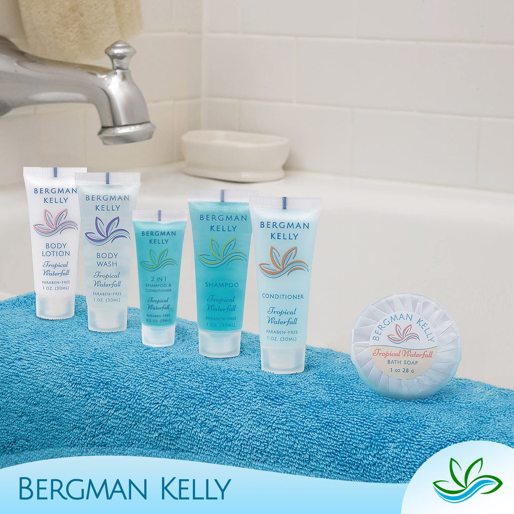 Bergman Kelly Travel Size 2-in-1 Shampoo & Conditioner - 0.5 fl oz, 200 Pack, Tropical Waterfall