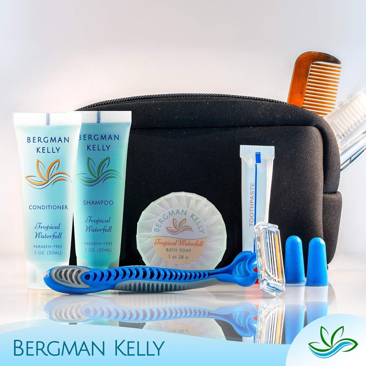 BERGMAN KELLY Tropical Waterfall Hotel Soap Bars Bulk 100 Pack, 1 oz, Individually Wrapped
