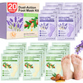 Besnel Foot Mask Set: Exfoliating & Moisturizing 20-Pack for Soft Feet