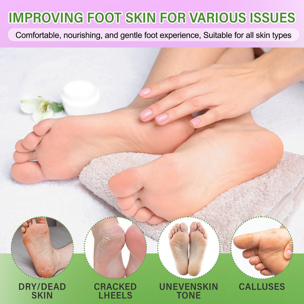 BESNEL Foot Mask 3Pcs & 5Pcs Set – Exfoliating & Moisturizing for Dry Feet