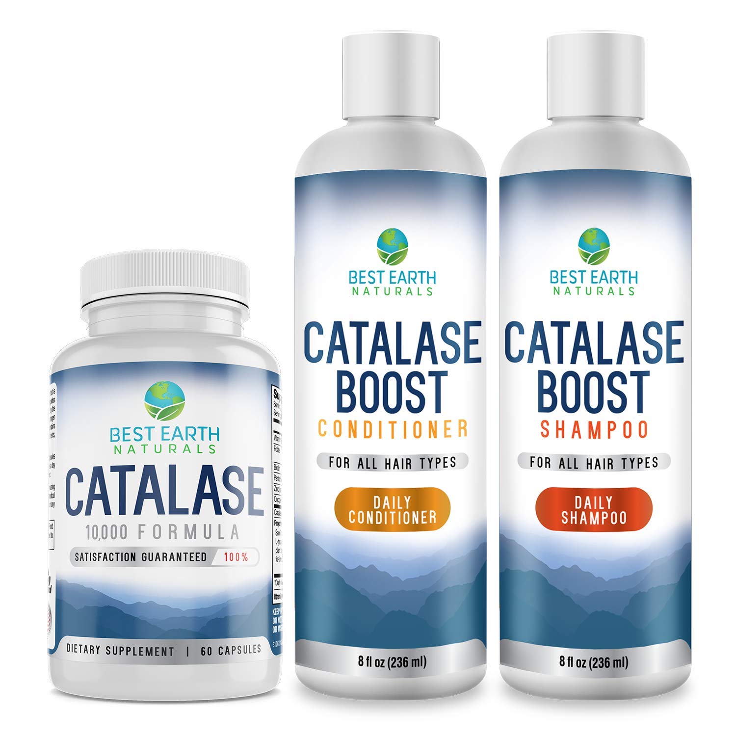 Best Earth Naturals Catalase Formula Shampoo — Hair Vitality & Health for Women & Men (8 fl oz)