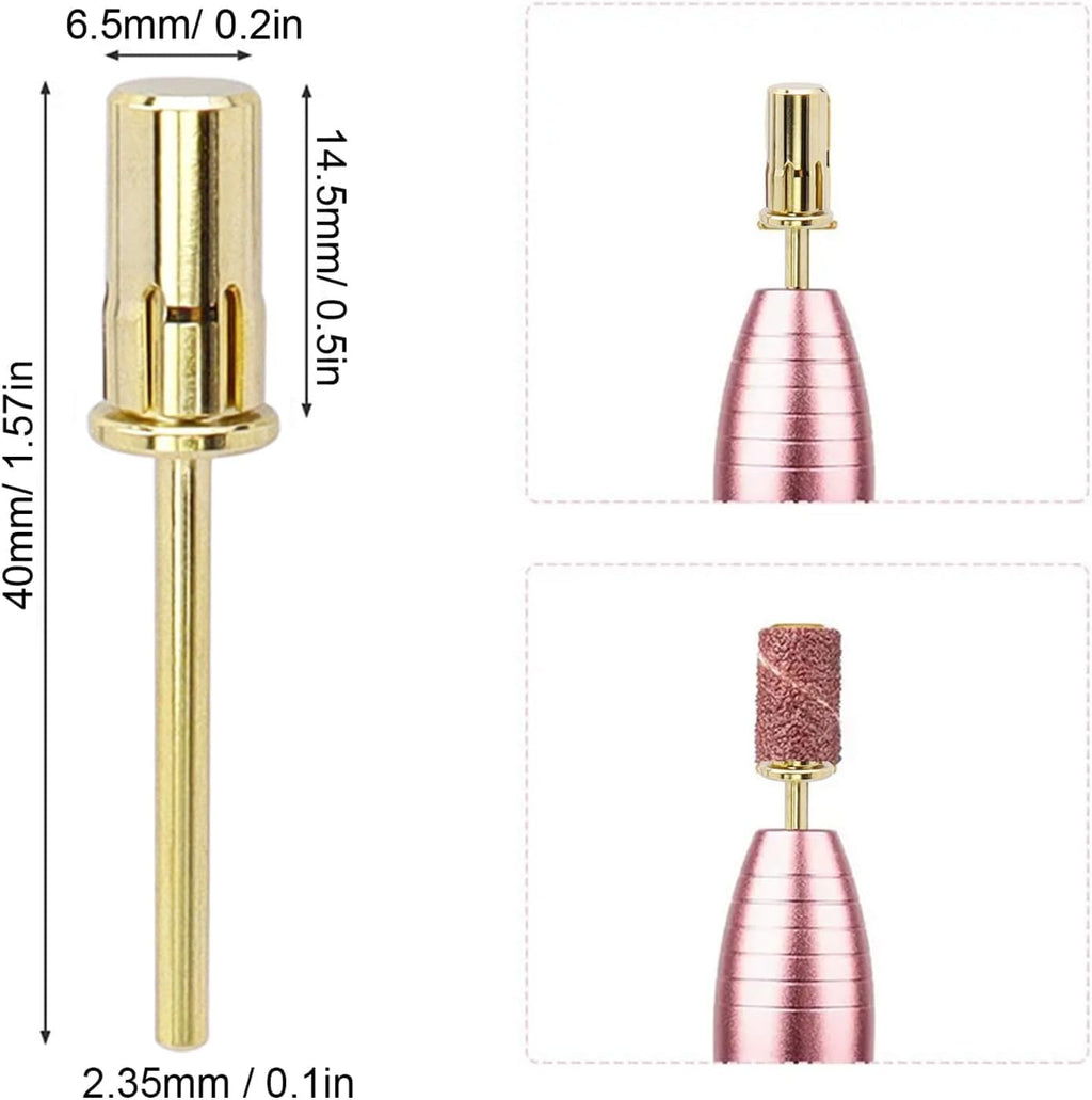 Bestgle 2Pcs Nail Art Easy-Off Mandrel Bit 3/32in Shanks for Electric Nail File