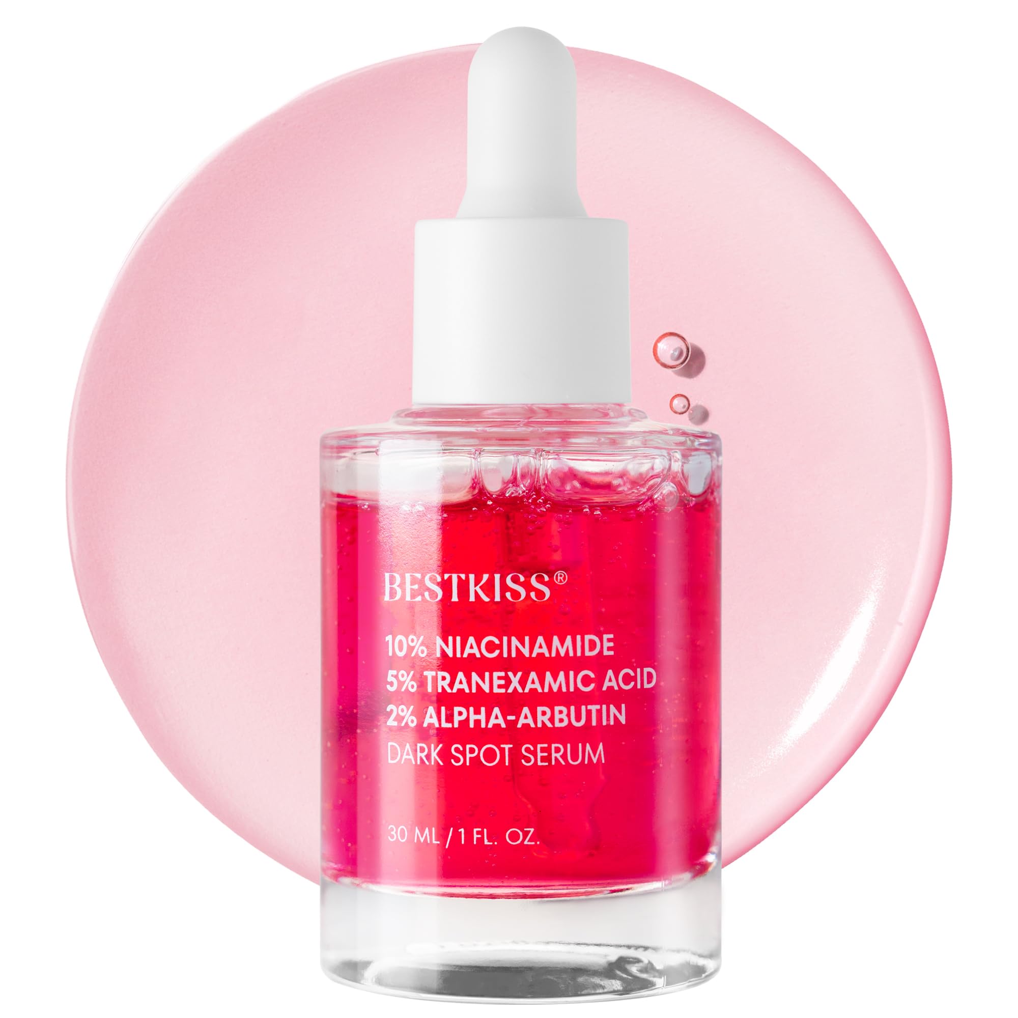 Bestkiss 10% Niacinamide + 5% Tranexamic Acid + 2% Alpha-Arbutin Dark Spot Serum | Ceramides & HA