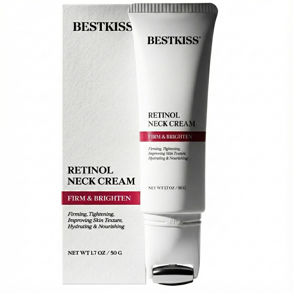 Bestkiss Neck Cream for Tightening & Firming with Roller Applicator | Retinol, Niacinamide & Hyaluronic Acid