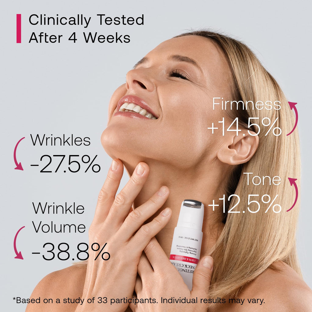 Bestkiss Neck Cream for Tightening & Firming with Roller Applicator | Retinol, Niacinamide & Hyaluronic Acid