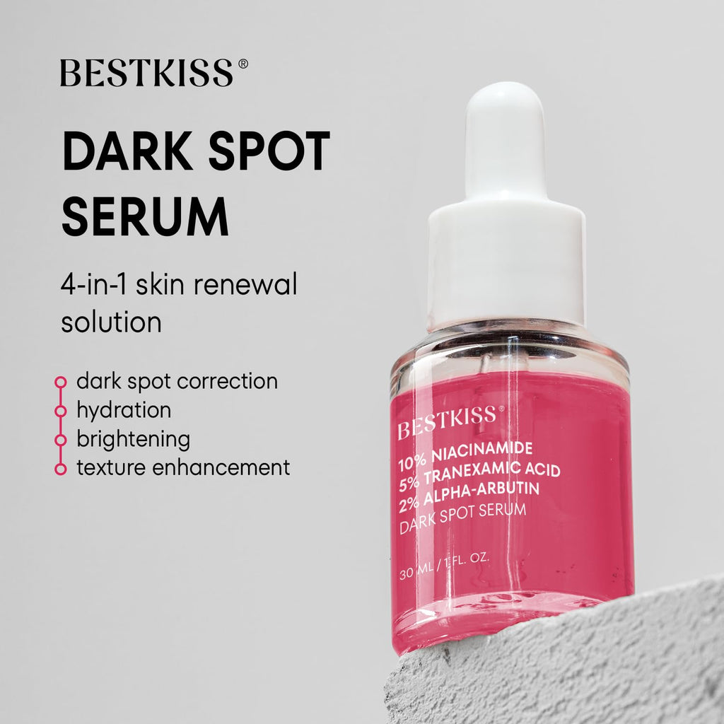 Bestkiss Dark Spot Serum with Niacinamide 10% + Tranexamic 5% + Alpha-Arbutin 2% – 1 oz