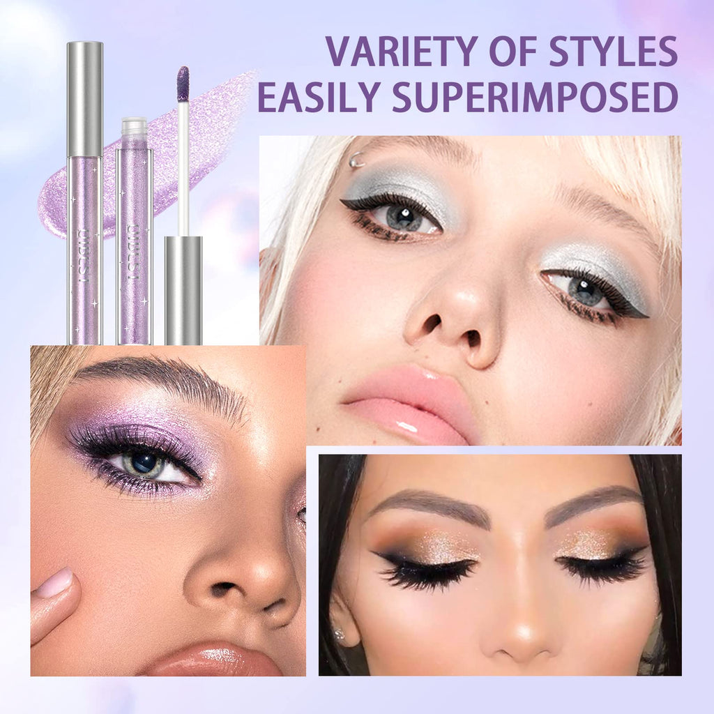 BestLand 12 Colors Liquid Glitter Eyeshadow Set Color A | Metallic Glitter, Waterproof & Quick-Drying