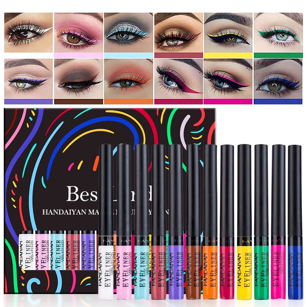 BestLand 12 Colors Matte Liquid Eyeliner Set – Waterproof and Long-Lasting