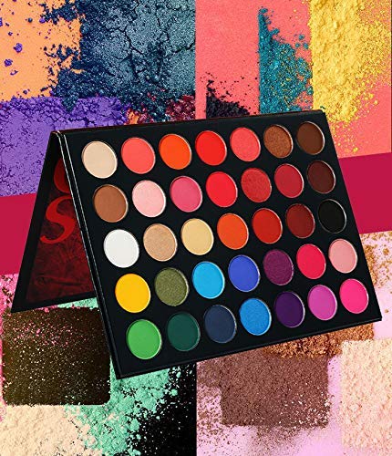 BestLand 35-Color Studio Eyeshadow Palette – Matte, Metallic & Shimmer Finishes