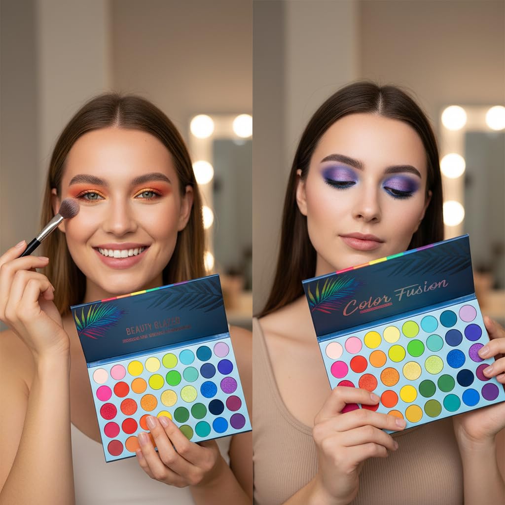 BestLand 39-Color Rainbow Eyeshadow Palette – Matte & Metallic Shades