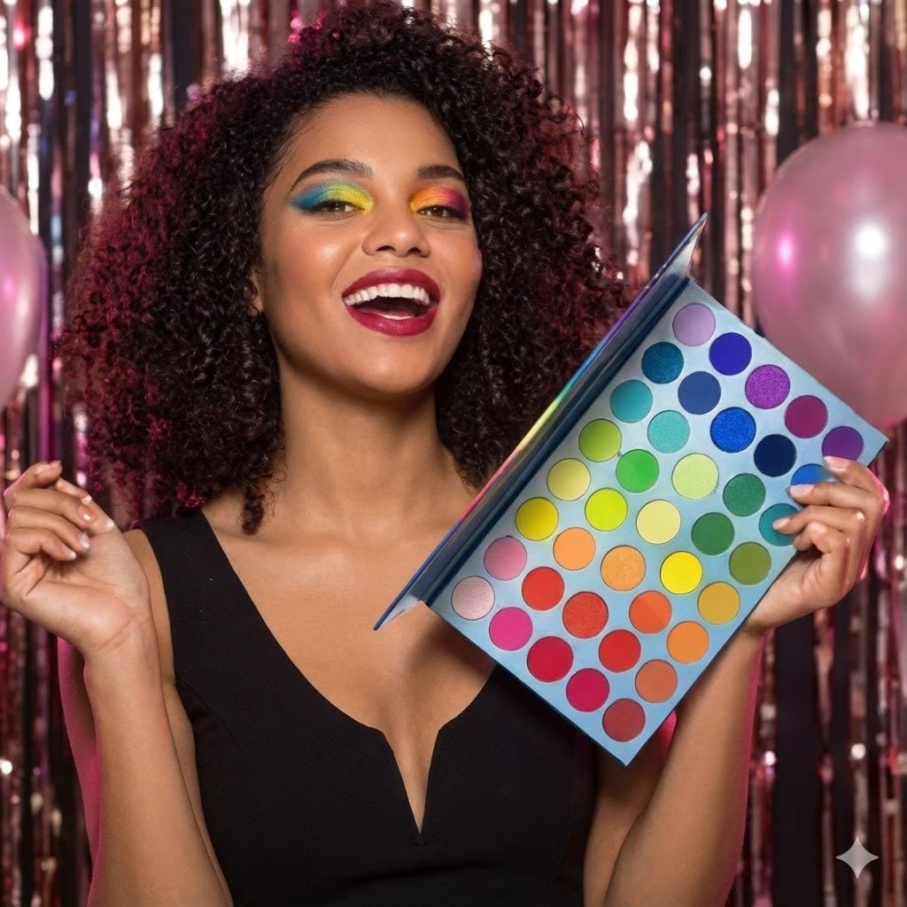 BestLand 39-Color Rainbow Eyeshadow Palette – Matte & Metallic Shades