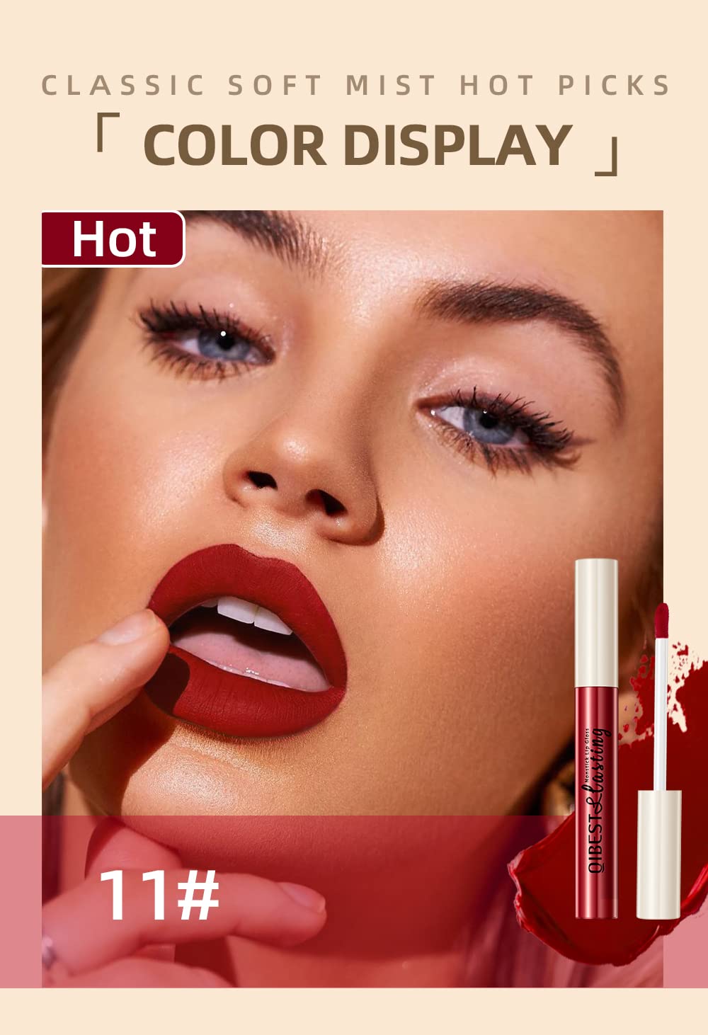 BestLand 12Pcs Matte Lipstick Kit – Nude to Red, Waterproof & Long-Lasting