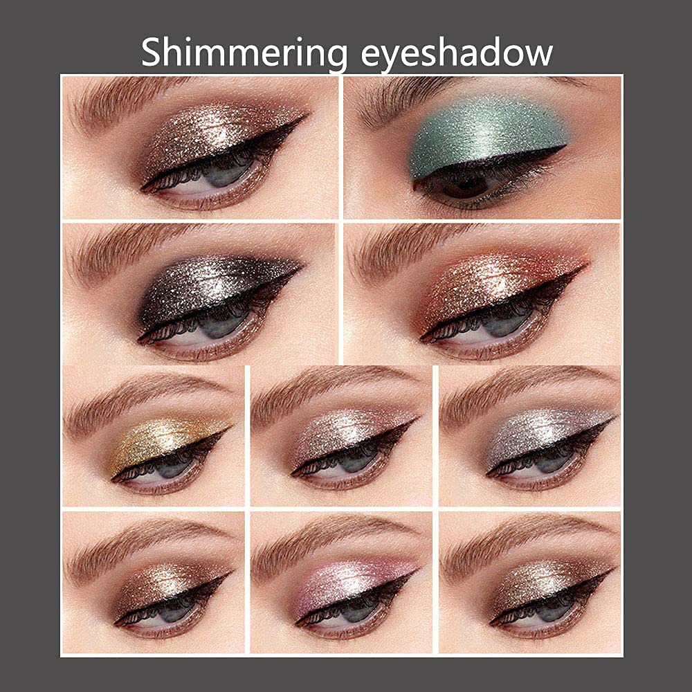 BestLand 10 Colors Liquid Glitter Eyeshadow Set – Waterproof Metallic Shimmer for Naked Smoky Looks