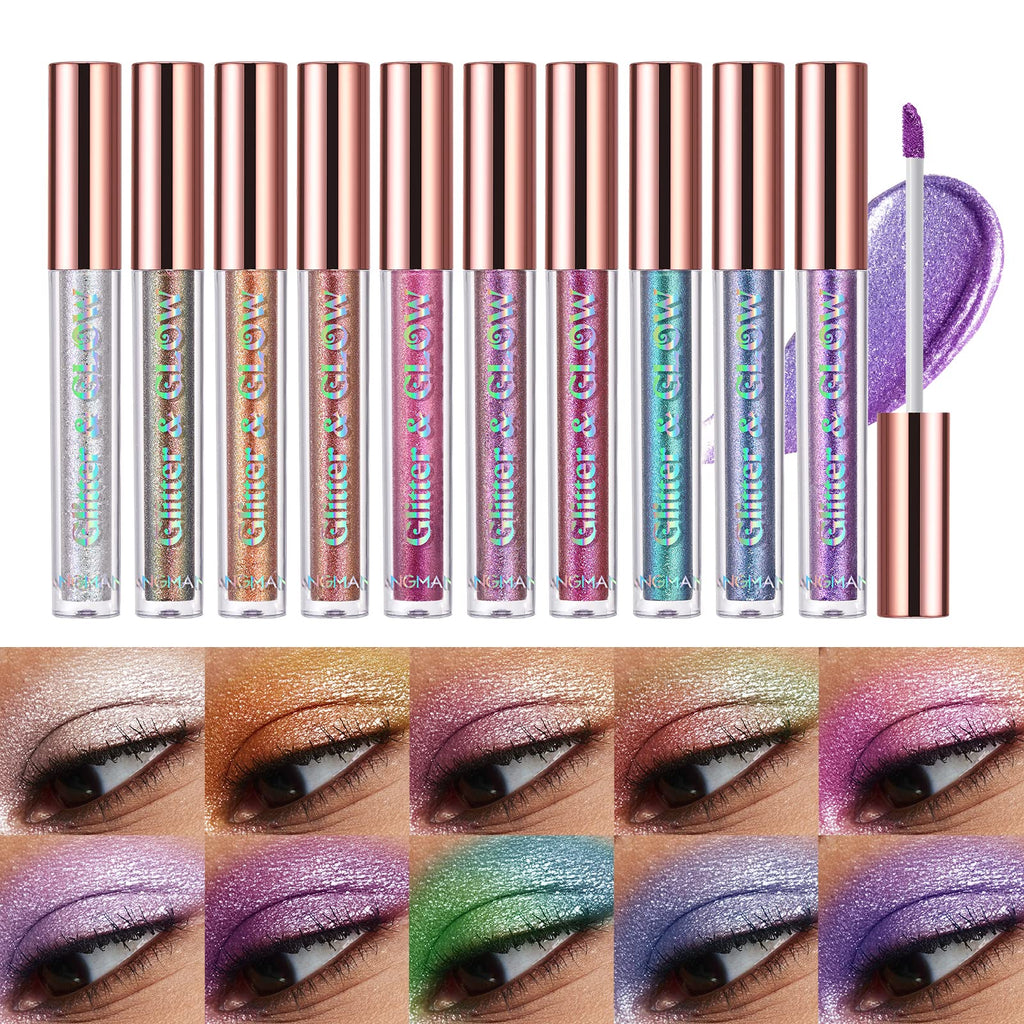 BestLand Liquid Glitter Eyeshadow Set – Multichrome, Long-Lasting, Quick-Drying, Water-Infused Sparkle