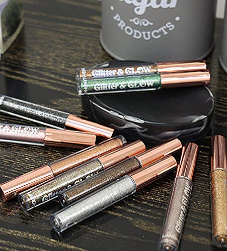BestLand 10 Colors Liquid Glitter Eyeshadow Set – Waterproof Metallic Shimmer for Naked Smoky Looks