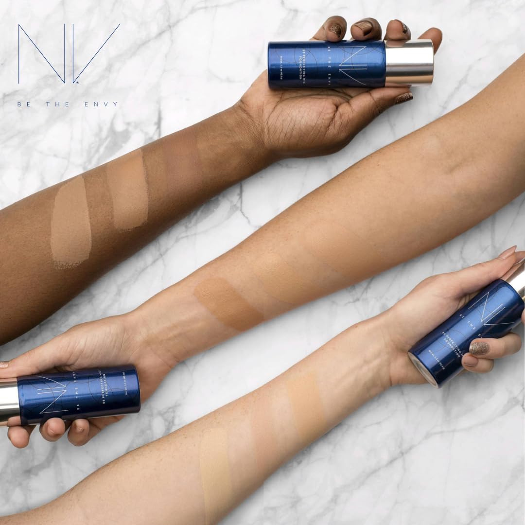 BE THE ENVY NV BB Perfecting Mist Foundation – Buildable Airbrush Coverage (Cool Cocoa)