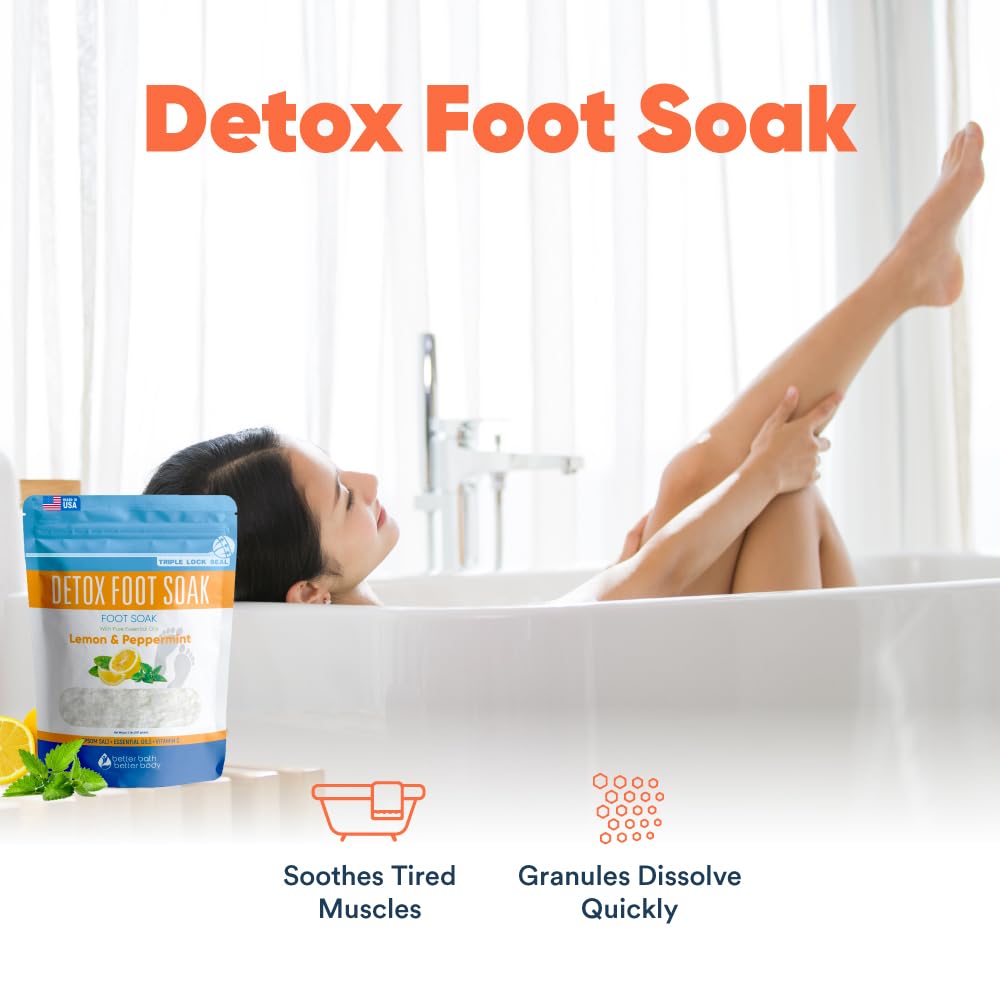 Better Bath Better Body Detox Foot Soak Salts – Lemon, Peppermint & Lavender (32 oz)