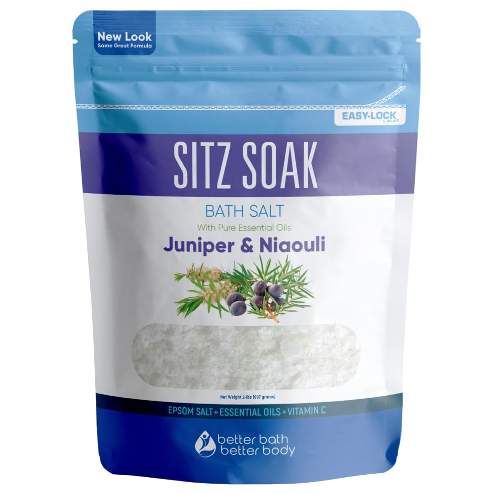 Better Bath Better Body Sitz Bath Soak – 2 Lbs Epsom Salt with Pure Essential Oils | Made in USA