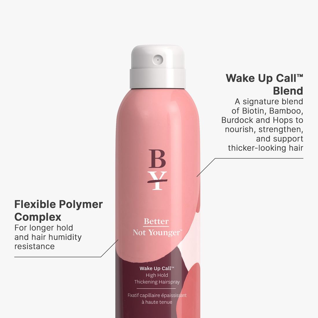 Better Not Younger Volume Styling Bundle: Wake Up Call High Hold Spray (6 fl oz) + Shampoo & Conditioner