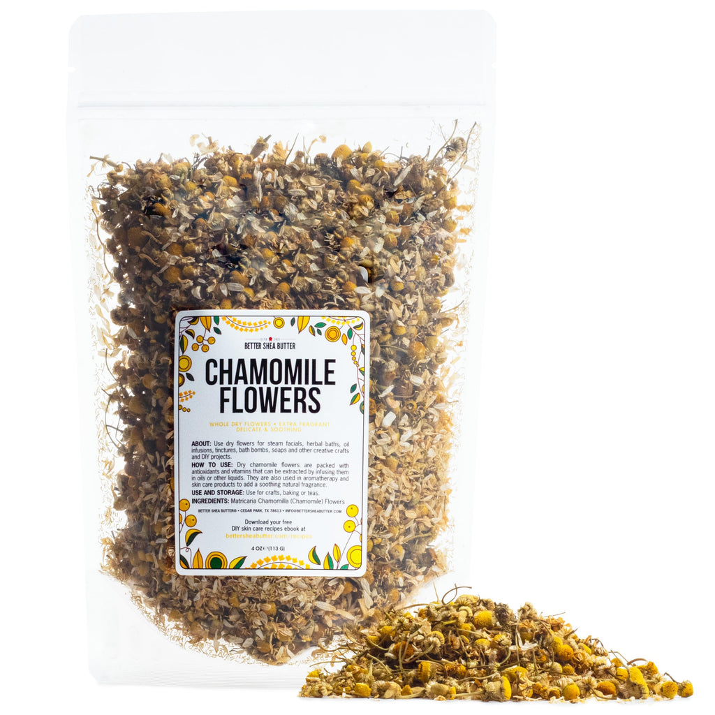 Better Shea Butter Dried Chamomile Flowers Bulk – Edible Tea & DIY Botanicals