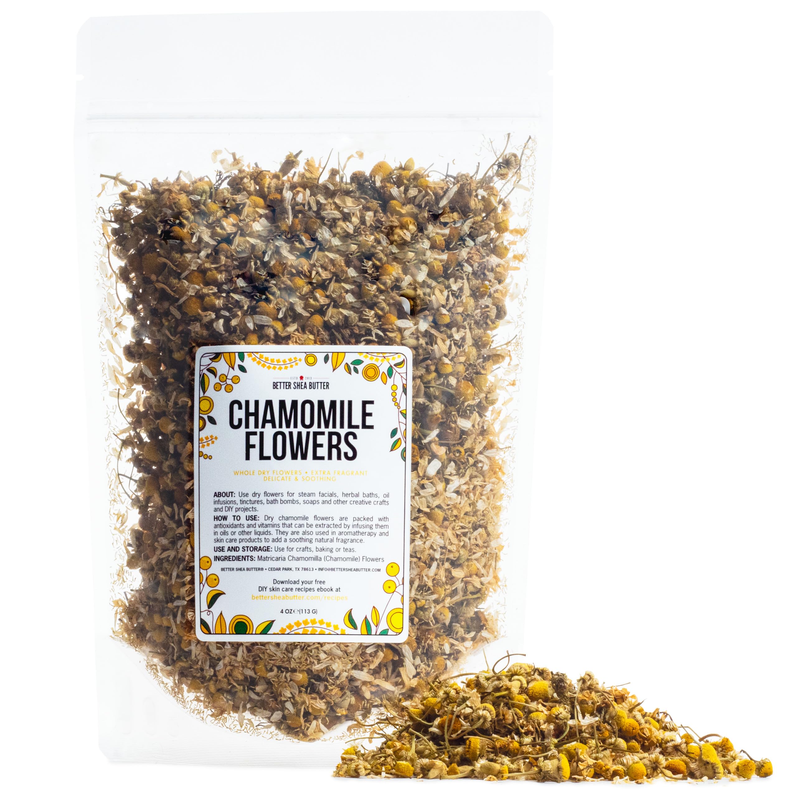 Better Shea Butter Dried Chamomile Flowers Bulk – Edible Tea & DIY Botanicals