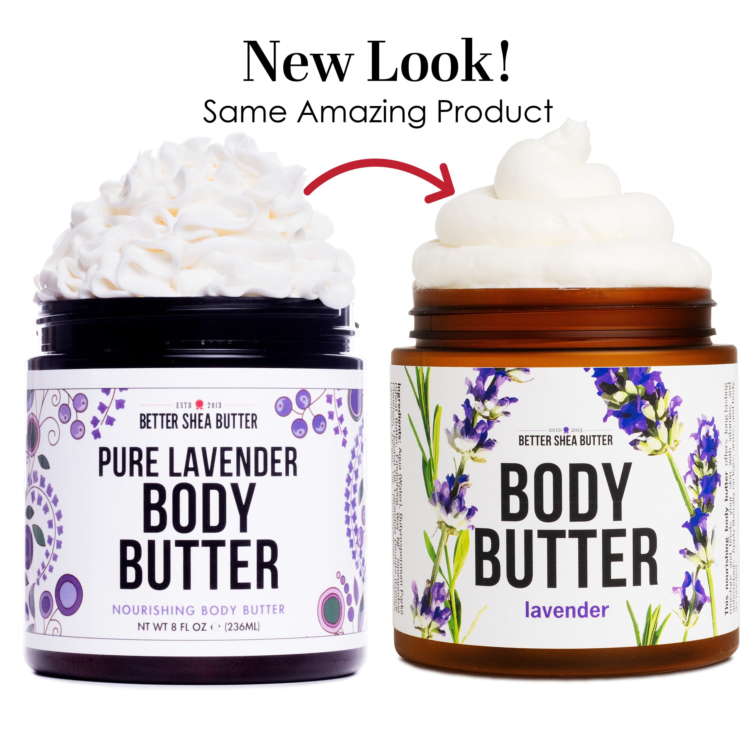 Better Shea Butter Lavender Body Butter – Non-Greasy Moisturizer with Shea & Jojoba