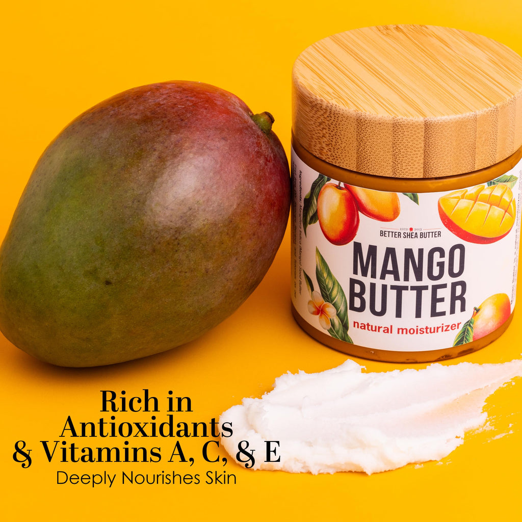 Better Shea Butter Raw Mango Butter – 100% Pure Mango Seed for Skin & Hair (8 oz)