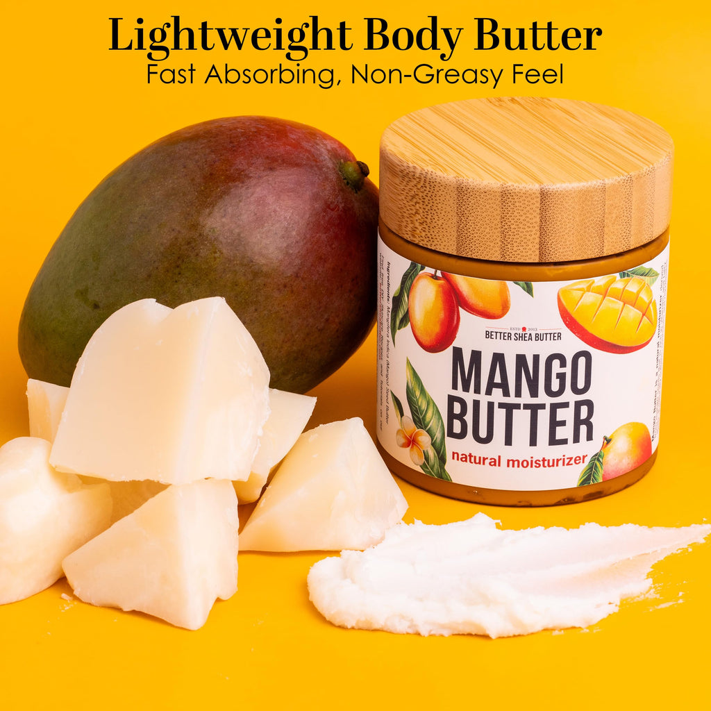 Better Shea Butter Raw Mango Butter – 100% Pure Mango Seed for Skin & Hair (8 oz)