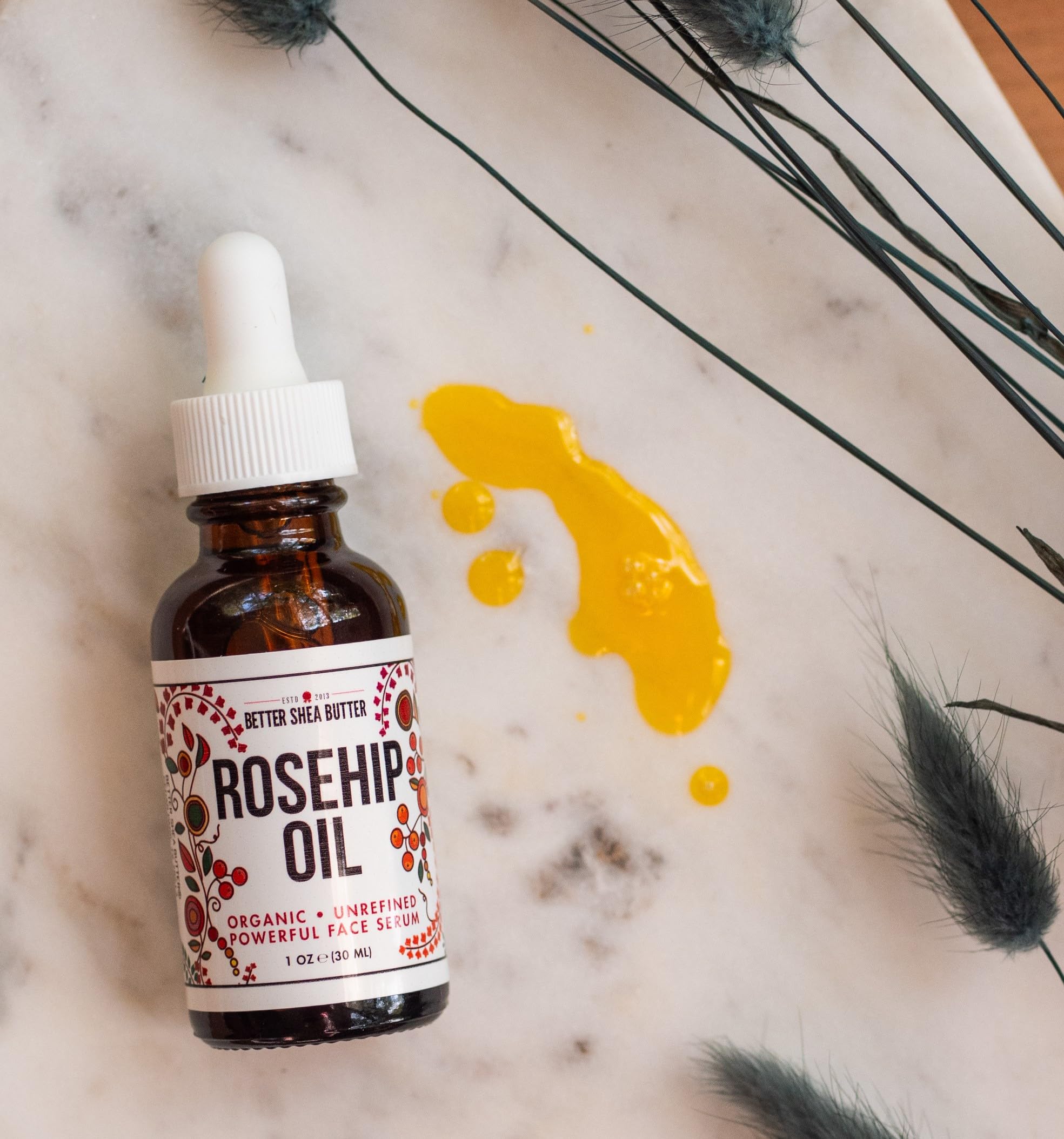 Better Shea Butter Organic Rosehip Oil | 100% Pure Cold-Pressed Face Oil for Gua Sha | 1 oz