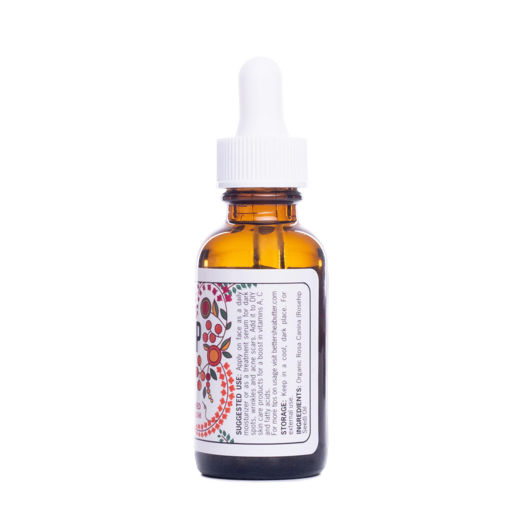 Better Shea Butter Organic Rosehip Oil | 100% Pure Cold-Pressed Face Oil for Gua Sha | 1 oz