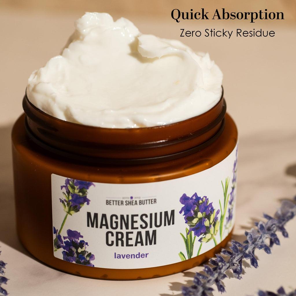 Better Shea Butter Magnesium Cream Lavender | Leg Cramps & Muscle Tension Relief