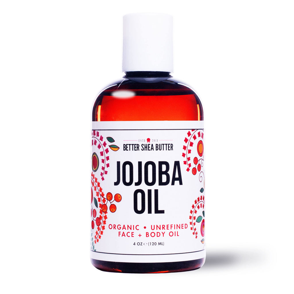 Better Shea Butter Organic Jojoba Oil – 100% Pure, Cold-Pressed (4 oz)