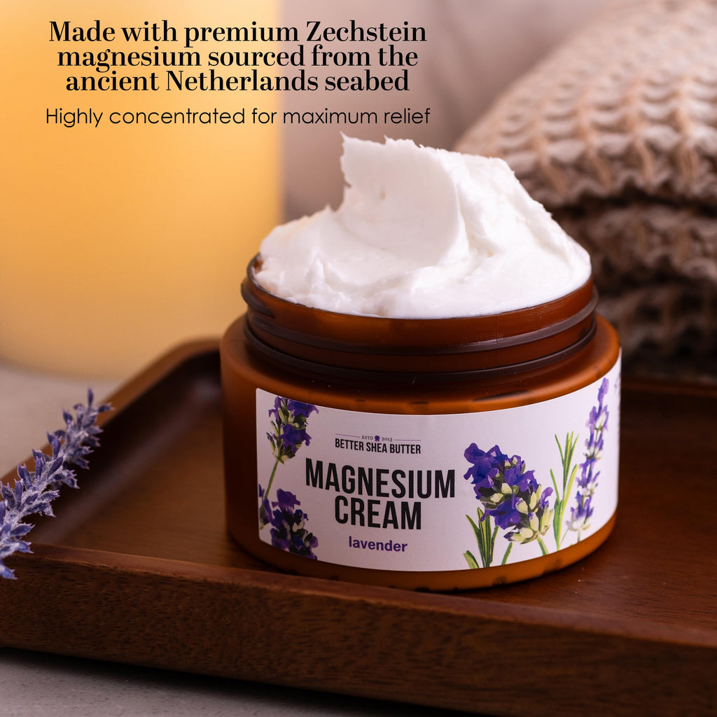 Better Shea Butter Magnesium Cream Lavender | Leg Cramps & Muscle Tension Relief