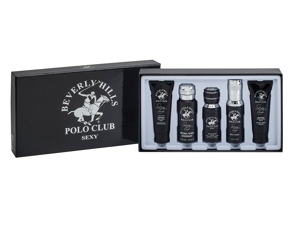 Beverly Hills Polo Club BHPC Sexy 5-Piece Grooming Gift Set – Lemon Scent