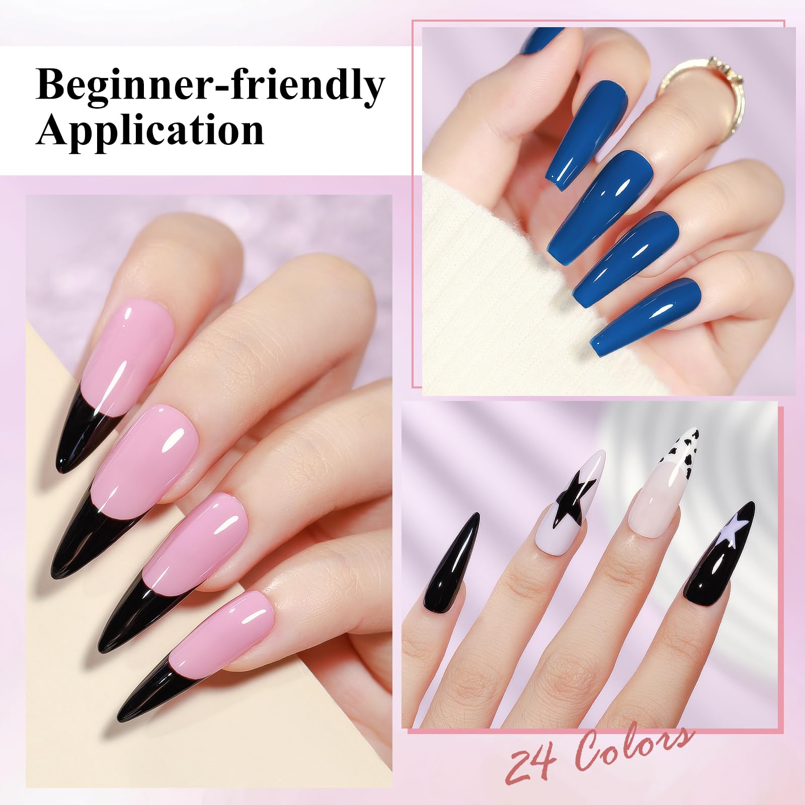 Bevimee Quick Dry Nail Polish Set – 24 Colors, Long-Lasting, Non-Gel Formula